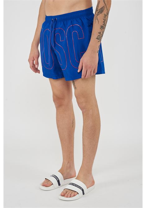 Boxer Mare Rubber Logo Azzurro Moschino | V3A4203 93011296