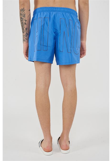 Boxer Mare Rubber Logo Azzurro Moschino | V3A4203 93011303