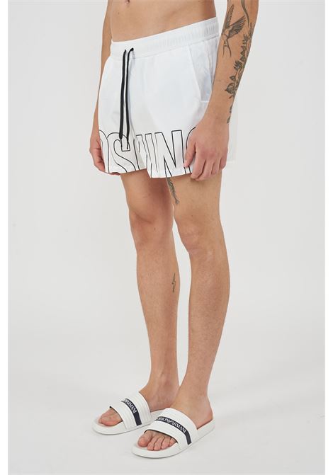 Boxer Mare Rubber Logo Bianco Moschino | V3A4207 93011001