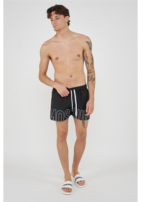 Boxer Mare Rubber Logo Nero Moschino | V3A4207 93011555