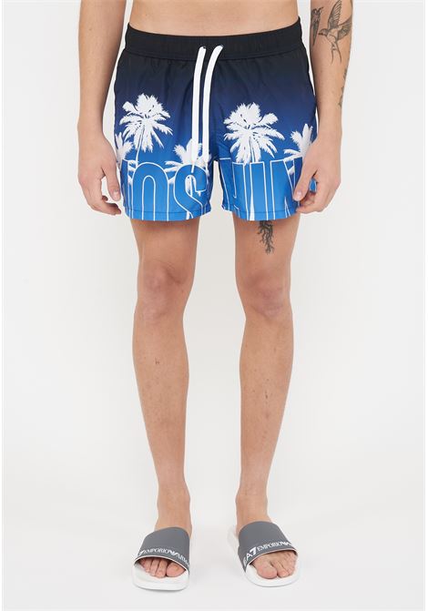 Boxer Mare Fantasia Logo Blue Moschino | V3A4208 93081303