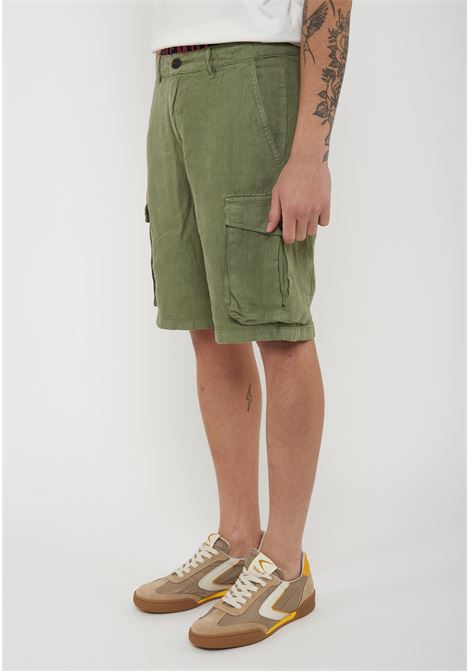 Bermuda Lino Cargo Ibizia Green Roy Roger's | BERMUDA CARGO IBIZAC0009