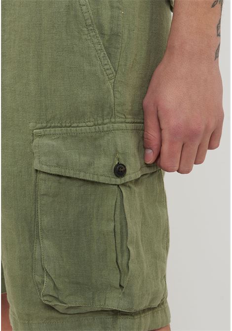 Bermuda Lino Cargo Ibizia Green Roy Roger's | BERMUDA CARGO IBIZAC0009