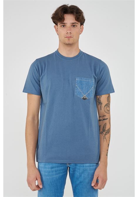 T-shirt Pocket Denim  In Jersey Mid Blue Roy Roger's | POCKET DENIM MANC0526