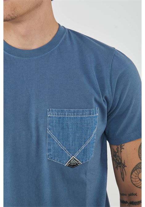 T-shirt Pocket Denim  In Jersey Mid Blue Roy Roger's | POCKET DENIM MANC0526