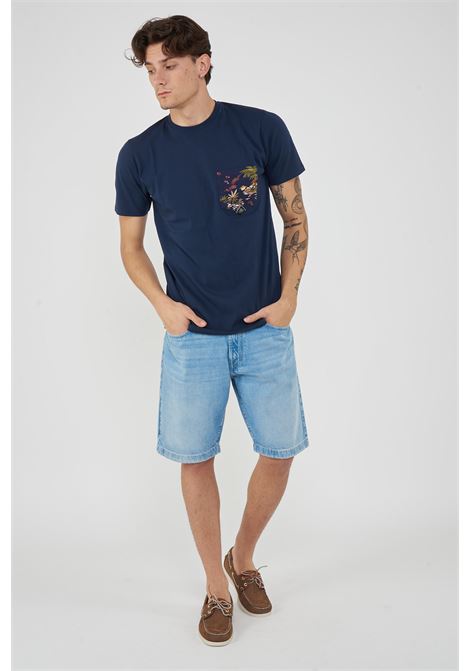 T-shirt Pocket In Jersey Hawai Roy Roger's | POCKET HAWAII MANC0048