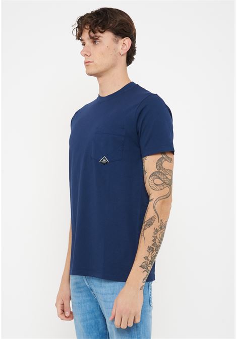 T-shirt Pocket In Jersey Blue Work Roy Roger's | POCKET MANC0382