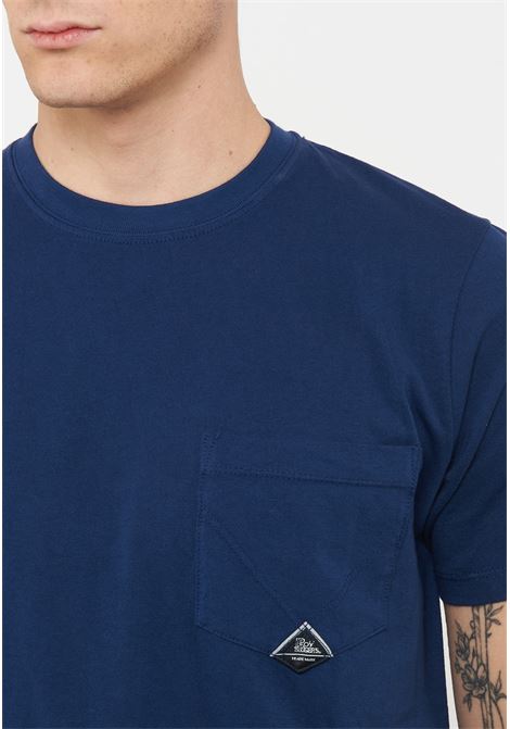 T-shirt Pocket In Jersey Blue Work Roy Roger's | POCKET MANC0382