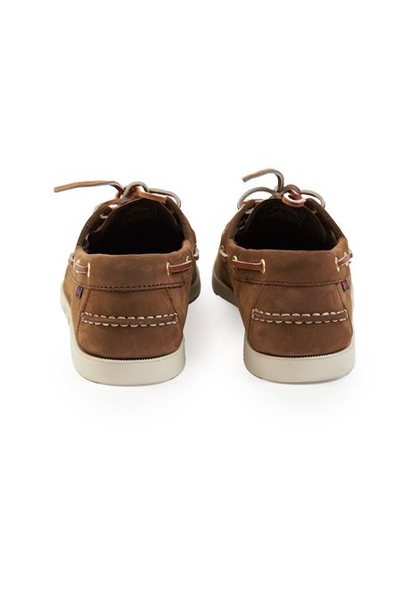 Docksides Portland Nubuck Mocassini Da Barca Dark Brown Yellow Sebago | DOCKSIDE PORTLAND NUBUCK70000GA0