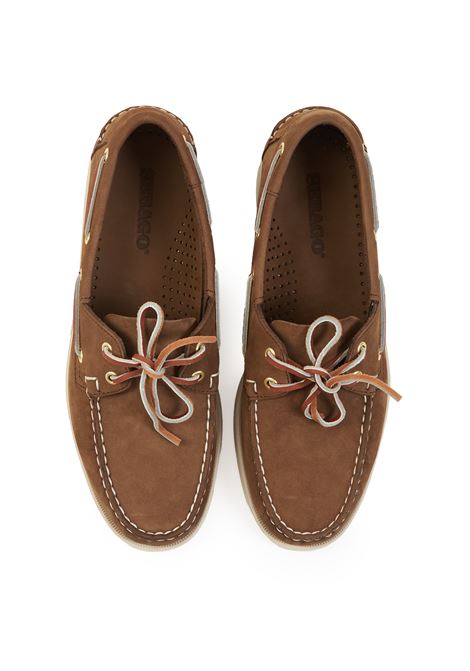 Docksides Portland Nubuck Mocassini Da Barca Dark Brown Yellow Sebago | DOCKSIDE PORTLAND NUBUCK70000GA0