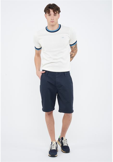 Bermuda chino in cotone navy blue Sun68 | B3610107