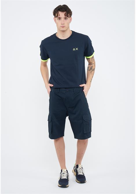 Bermuda cargo in cotone navy blue Sun68 | B3610307
