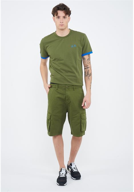 Bermuda cargo in cotone verde scuro Sun68 | B3610337