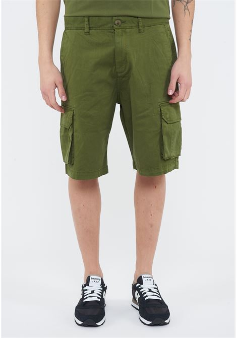 Bermuda cargo in cotone verde scuro Sun68 | B3610337