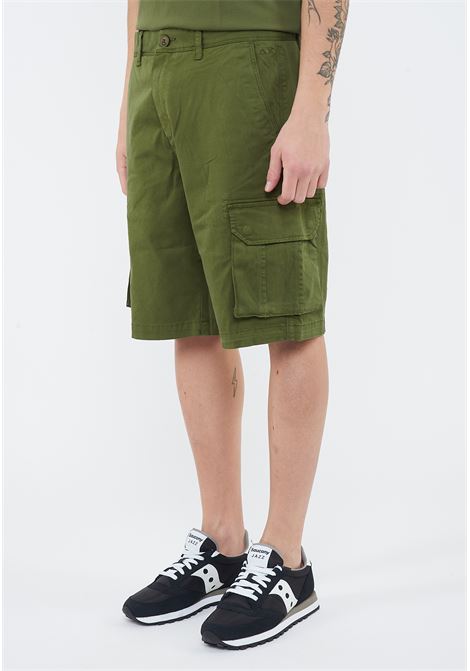 Bermuda cargo in cotone verde scuro Sun68 | B3610337