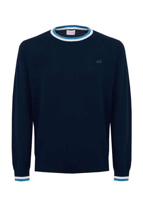 Maglia in cotone blu navy Sun68 | K3611207