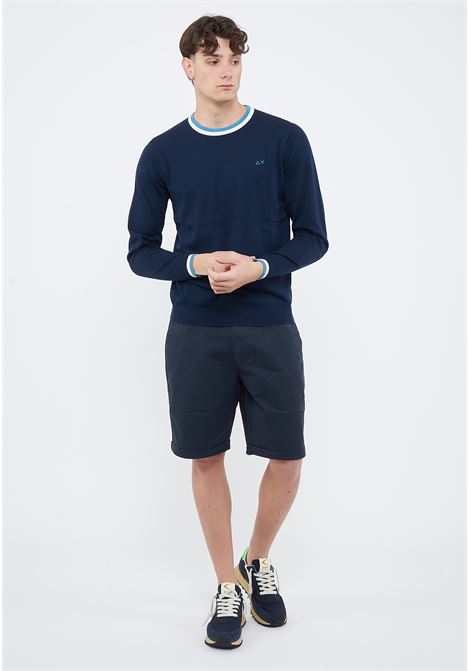 Maglia in cotone blu navy Sun68 | K3611207
