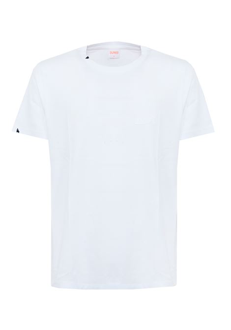 T-shirt con trattamento vintage in cotone bianco Sun68 | T3611301