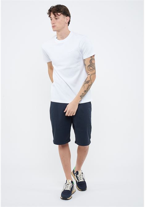 T-shirt con trattamento vintage in cotone bianco Sun68 | T3611301