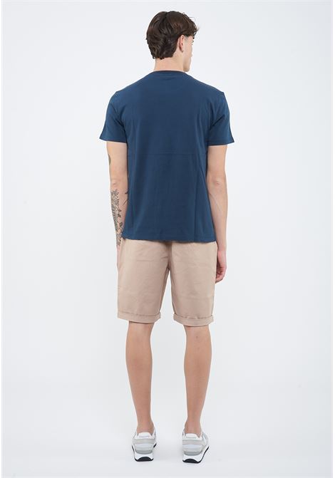 T-shirt con trattamento vintage in cotone navy blue Sun68 | T3611307