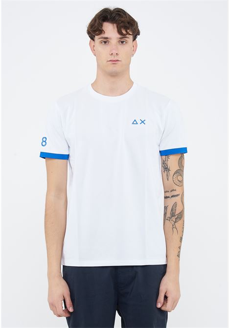 T-shirt in piquet di cotone bianco Sun68 | T3612001