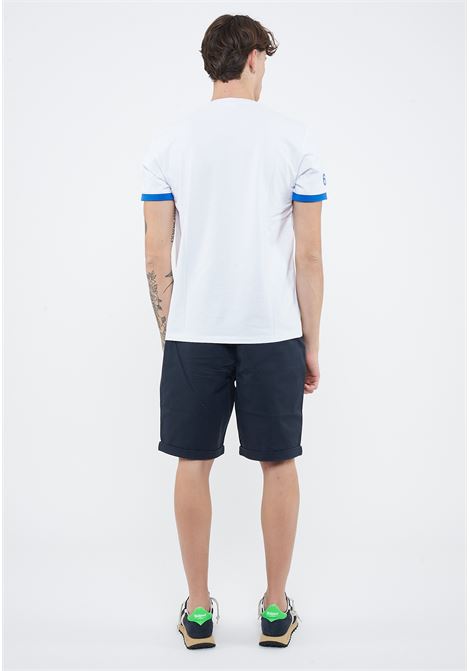 T-shirt in piquet di cotone bianco Sun68 | T3612001