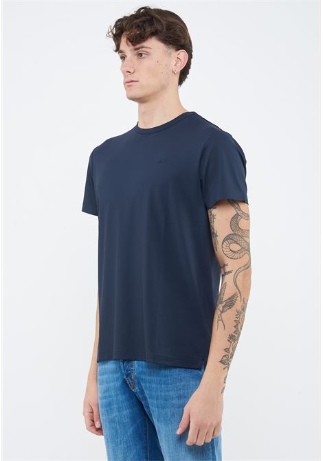 T-shirt in piquet stretch blu navy Sun68 | T3613507