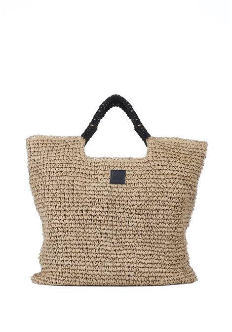 Maxi Borsa In Paglia Intrecciata Tan Sundek | LAI STRAW BAG AW825ABPA10013000