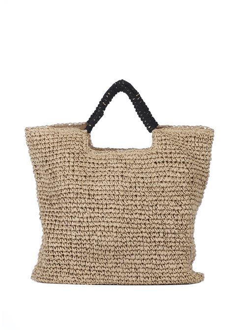 Maxi Borsa In Paglia Intrecciata Tan Sundek | LAI STRAW BAG AW825ABPA10013000
