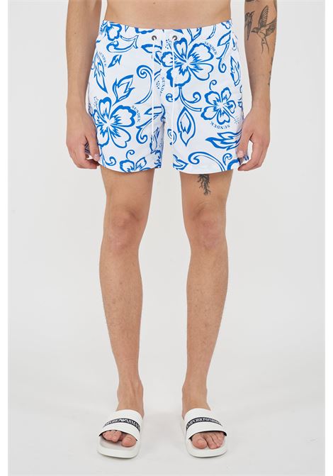 Costume Da Bagno Uomo Corto Vita Elasticata Stampa Archive Hibiscus Sundek | BOARDHORT M504BDTA1IA614IA