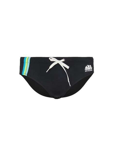 Slip mare Uomo Con Dettaglio Tricolare Black 35 Sundek | SWIM BRIEF M313SSL300000435