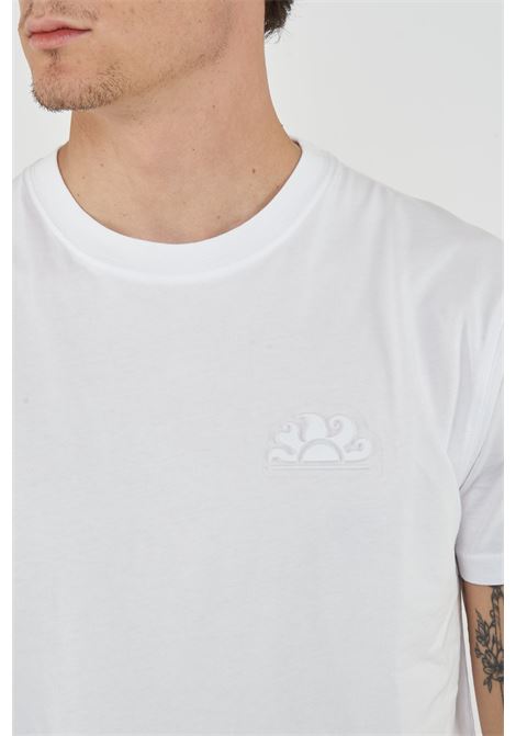 T-Shirt Uomo A Girocollo Con Logo Embossato Off White Sundek | T-SHIRT M245TEJ780003900