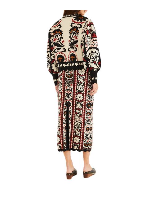 FARM RIO Gonna Stripes Winter Tapestry Knit Skirt FARM Rio | 34091325122 WINTERTAPESTRY STRIPES