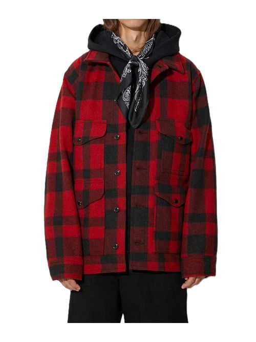 Giacca mackinaw cruiser rosso e nero Filson Filson | 252 FMCPS0015.W0253645 RED/BLACK PLAID