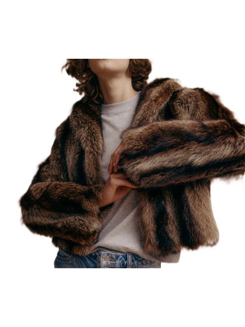 Giacca Pelliccia upcycled natural marmot IACOPA Jacopa | MARMOTPEARL WHITE