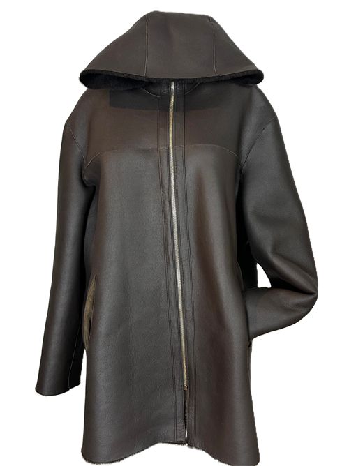 Cappotto montone reversibile Norma Emmeti Manners Testa di moro Manners | NORMAT. MORO