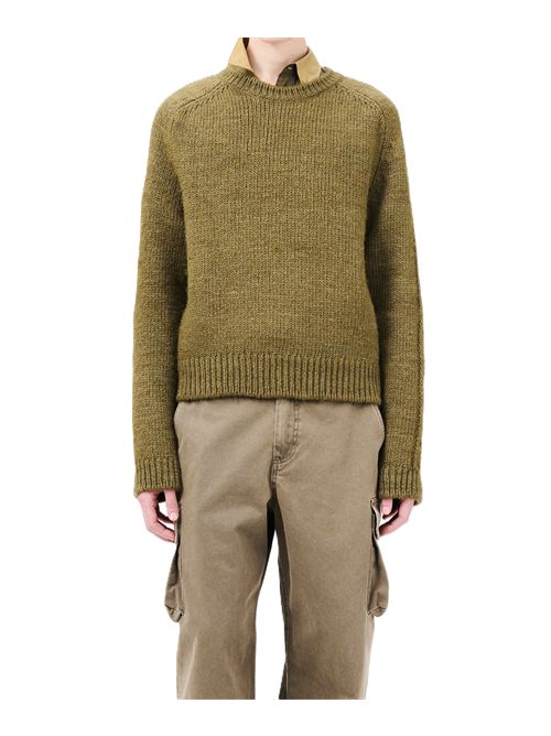 True Roundneck Flush Green Rustic Wool Silk Our legacy Our Legacy | M4253TFFLUSH GEEN RUSTIC WOO[ SI[K