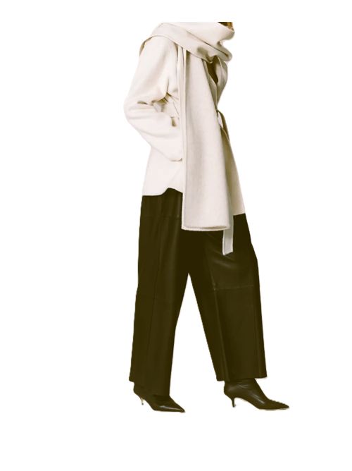 Pantalone in pelle Maciock25 p.a.r.o.s.h testa di moro P.a.r.o.s.h. | MACIOCK25WD210594S086 TESTA DI MORO