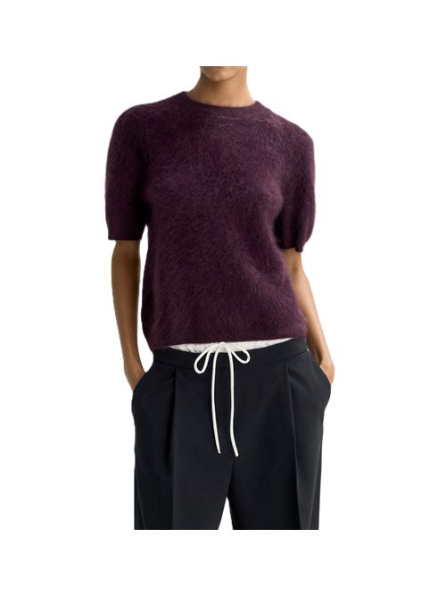 Short sleeved brushed cashmere sweater Soft Goat Soft Goat | FW25SF24055MIDNIGHT PLUM