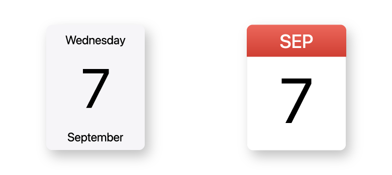 About calendar badge