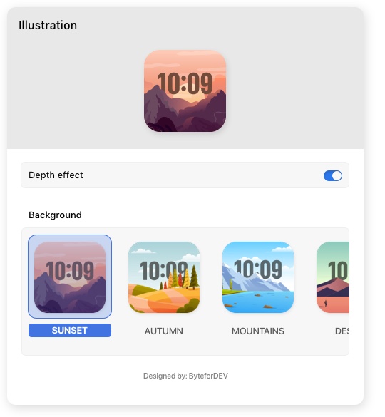 deepClock change a background