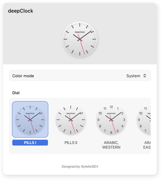 deepClock change a dial