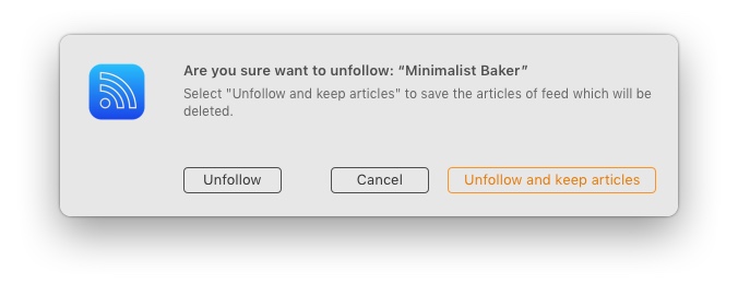 RSS Follower Unsubscribe Panel