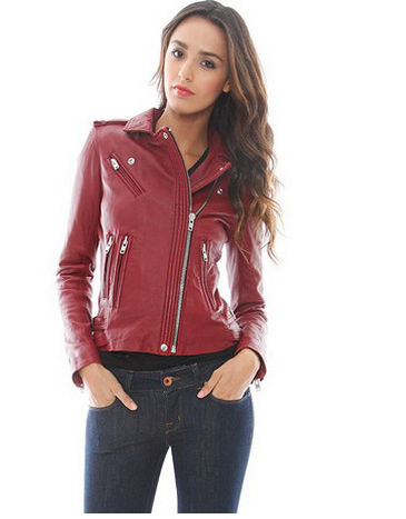 iro red leather jacket
