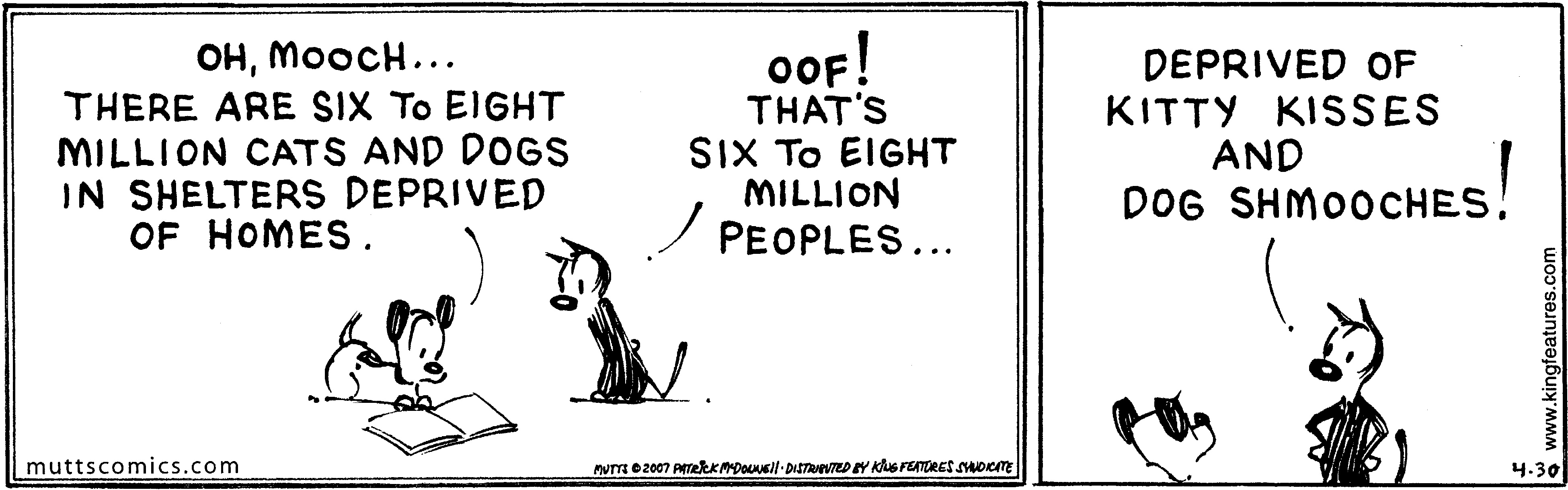 Charitybuzz: MUTTS "Shelter Stories," 2007 Original Comic Strip Art Si ...