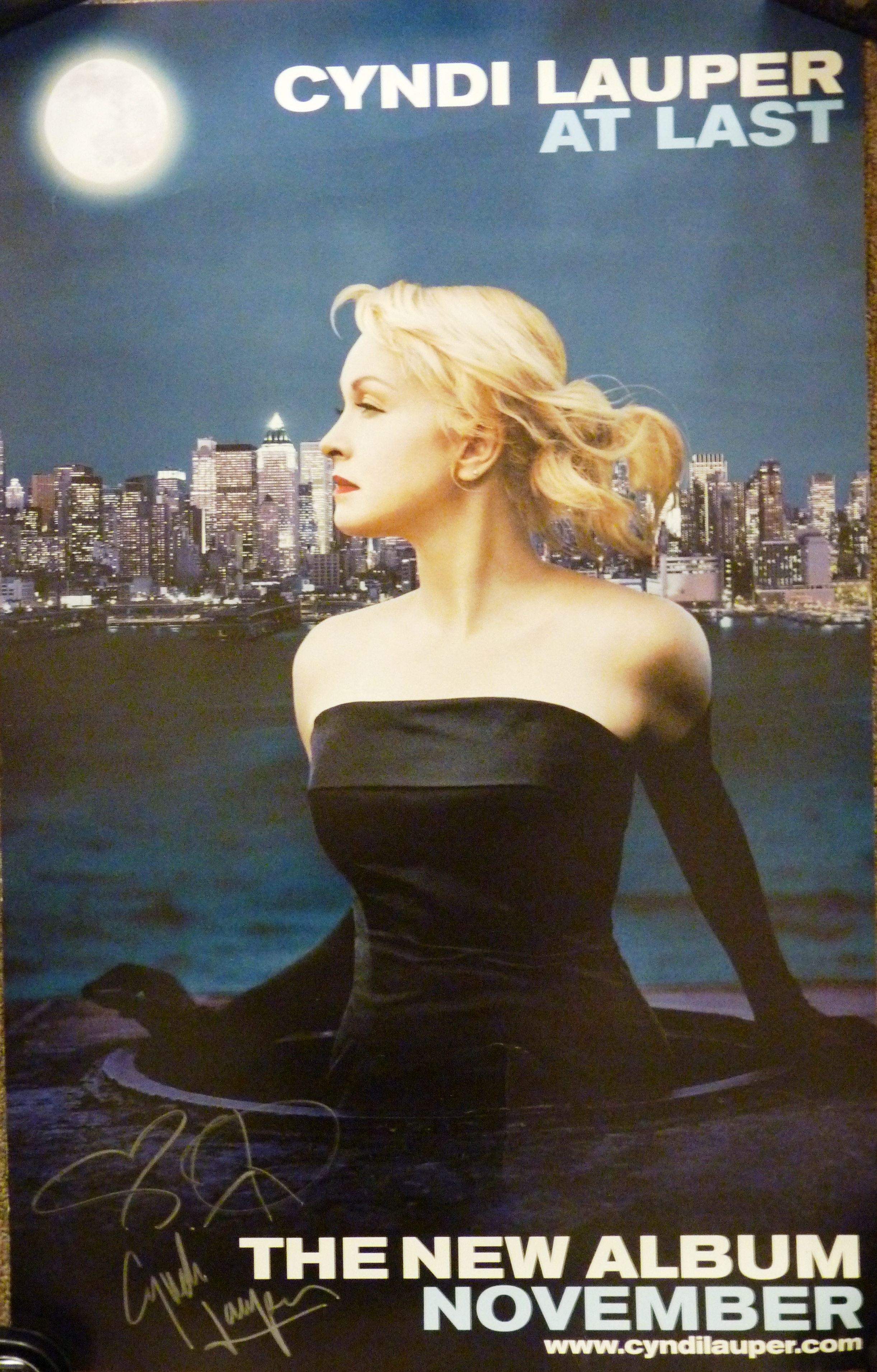 Charitybuzz Collect this Autographed Cyndi Lauper "At Last" Poster