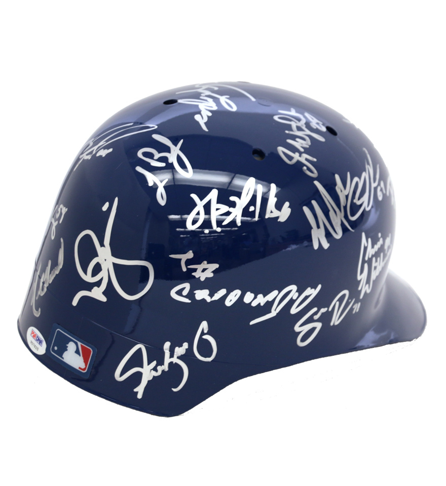 Charitybuzz: Full Size LA Dodgers Team Helmet - Lot 813608