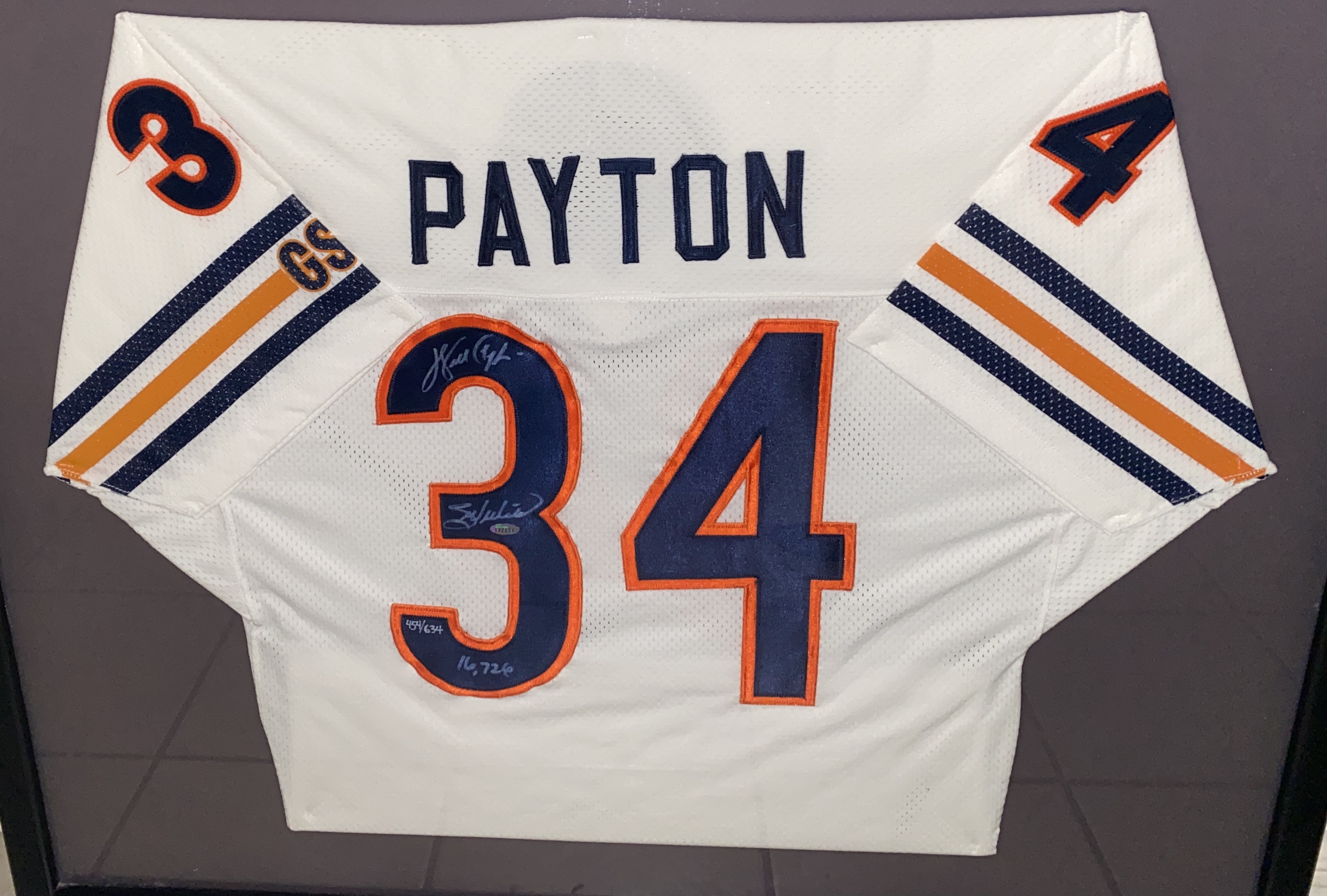 walter payton autographed jersey