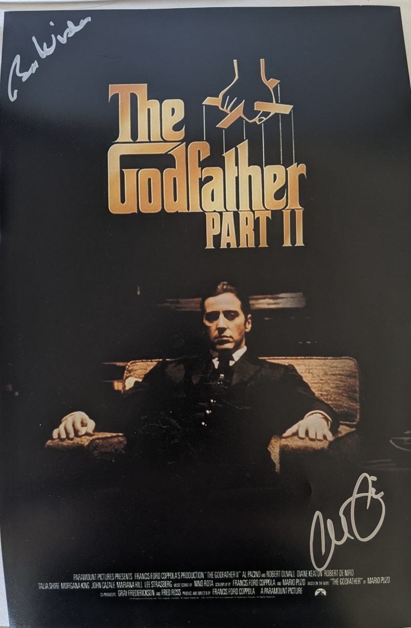 Charitybuzz Al Pacino Signed Movie Poster, The Godfather Part II Lot