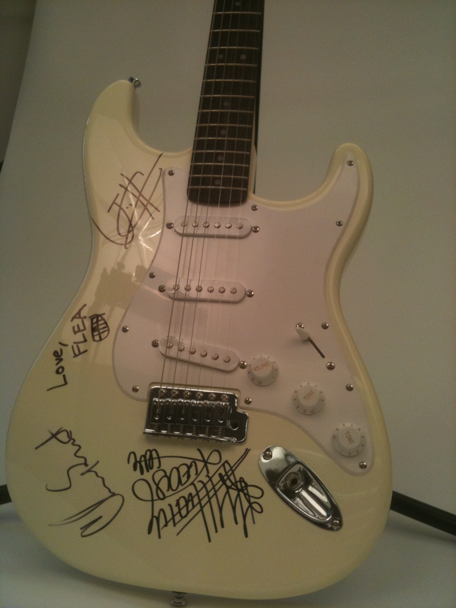 Charitybuzz Take Home A Red Hot Chili Peppers Signed Fender Squier Bu Lot